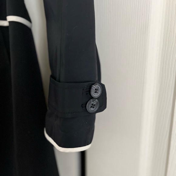 Worthington Black Trench Coat with White Accents - Picture 5 of 10